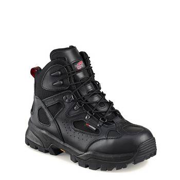 Red Wing Férfi TruHiker 6-inch Waterproof Safety Toe Túrabakancs Fekete